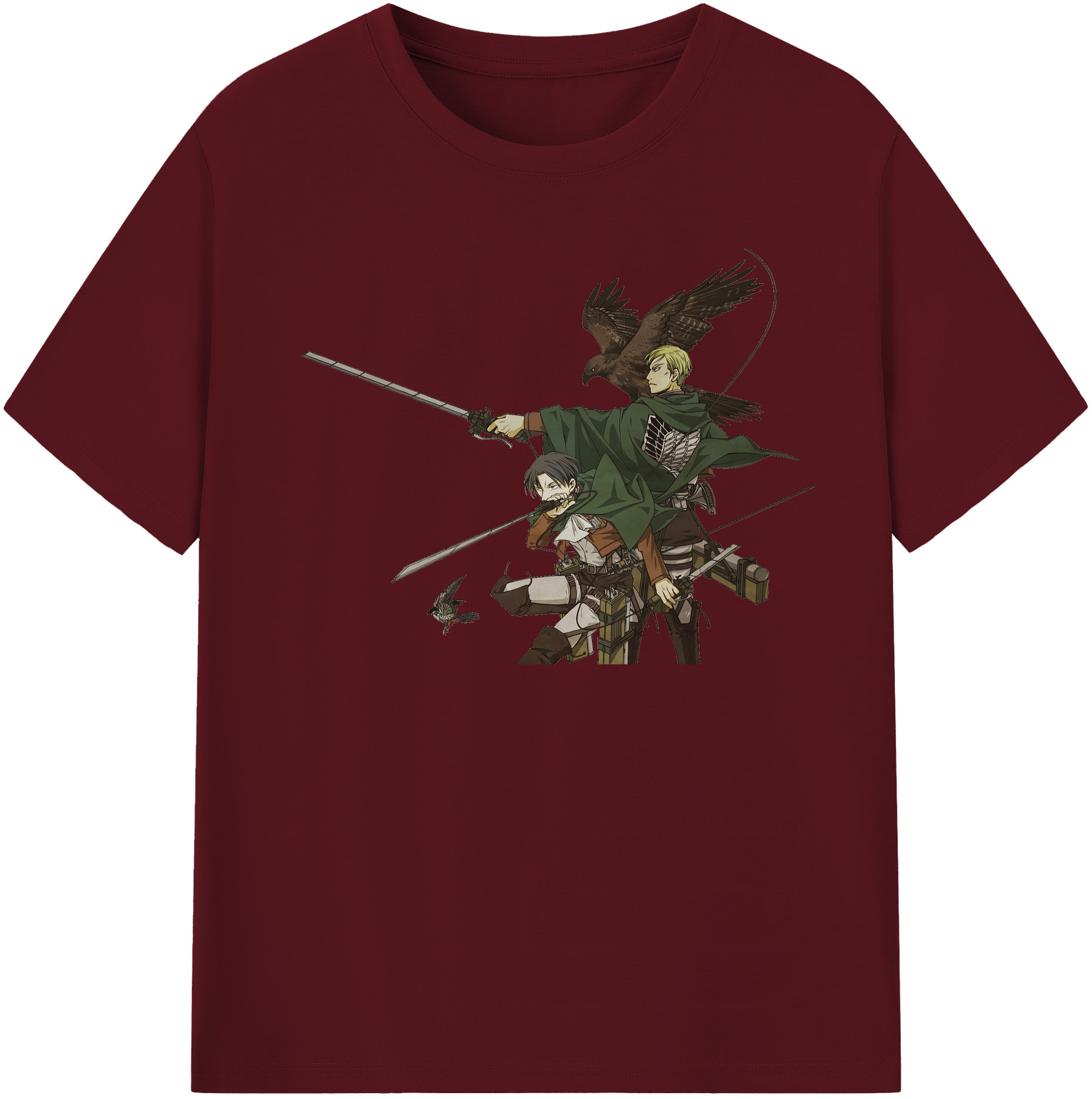 （画像用） 進撃の巨人 Attack on Titan 綿100％半袖Tシャツ（フロントプリント）